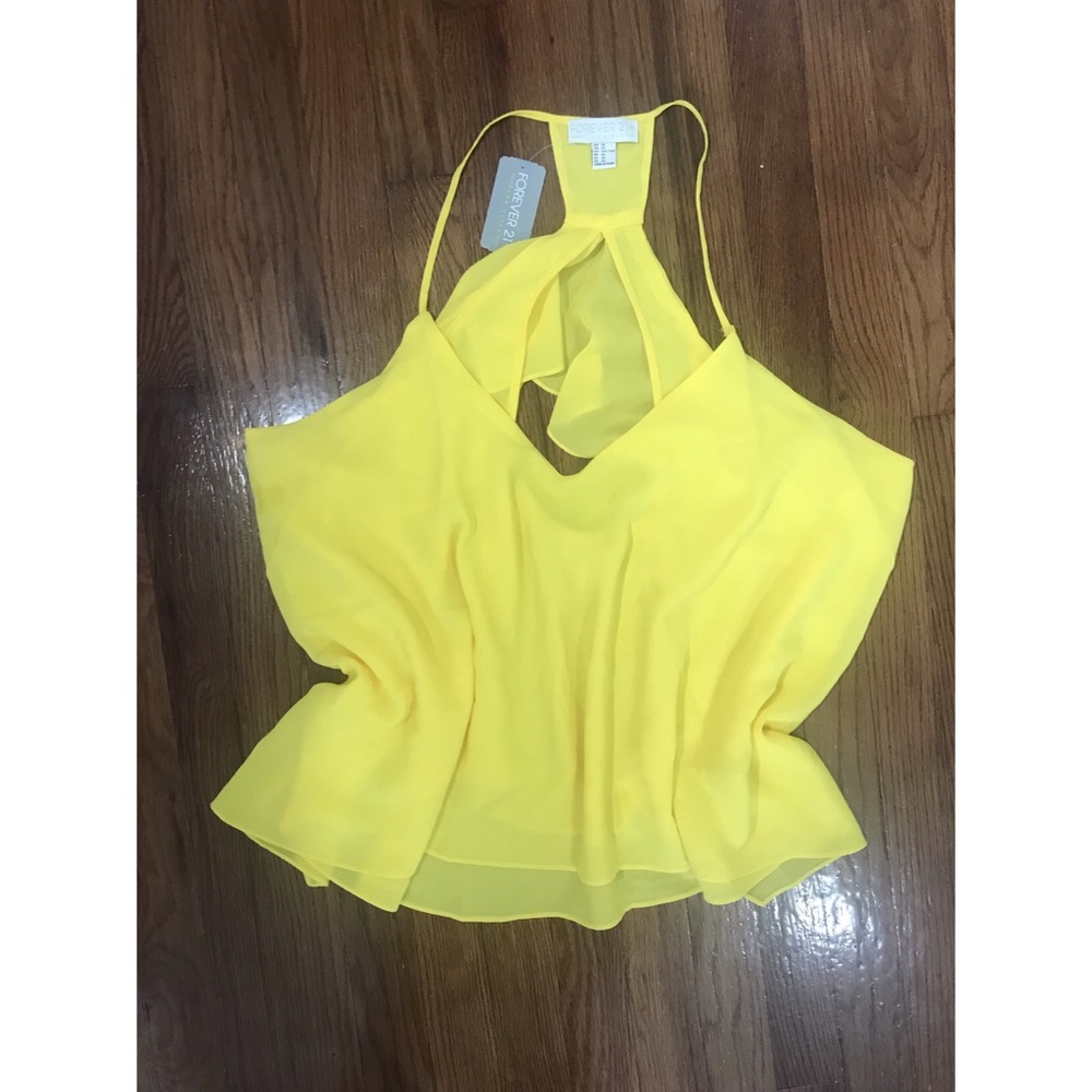 Flirty Yellow crop top